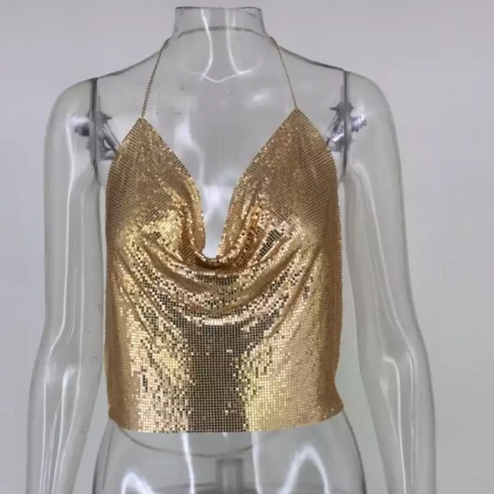 🎉Host Pick🎉 NEW! Halter Jeweled Top - Picture 6 of 8